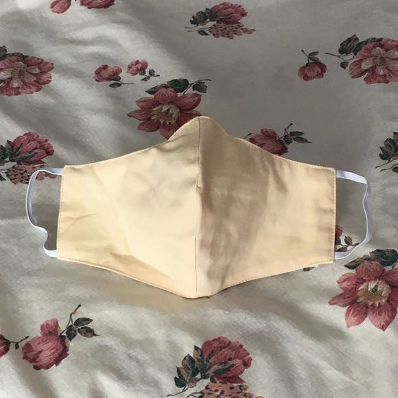 Fair Yellow, Solid Quality Face Mask - Picture 2 of 6